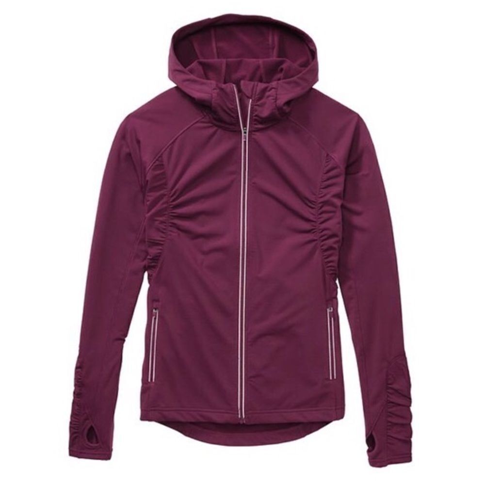 𝅺athleta Plum Half Mile Full Zip Hoodie Reflective